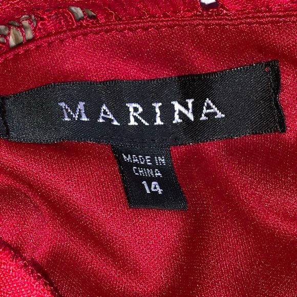 Marina Red Lace Sheath Dress - Picture 5 of 5